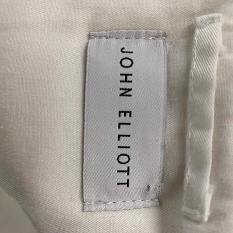 JOHN ELLIOTT Size M White Multi-Color Splattered Cotton Jacket
