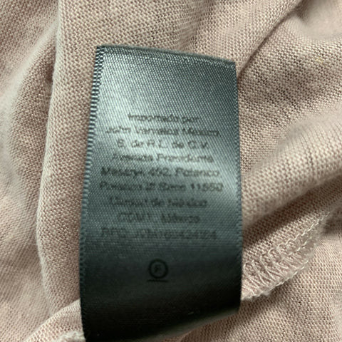 JOHN VARVATOS Size L Pink Heather Linen V-Neck T-shirt