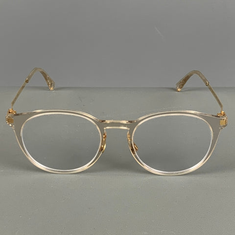 MYKITA Gold Clear Acetate Stainless Steel Sunglasses