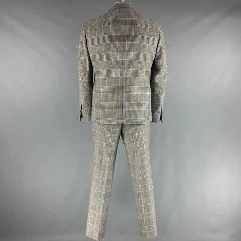 GANT Size 42 Black White Glenplaid Wool Blend Single breasted 36 29 Suit