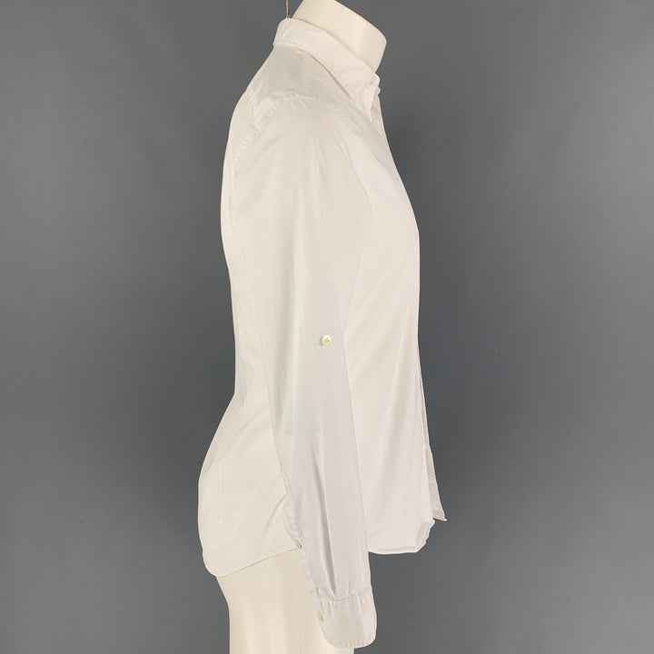 JOHN VARVATOS Size XS White Cotton Long Sleeve Shirt