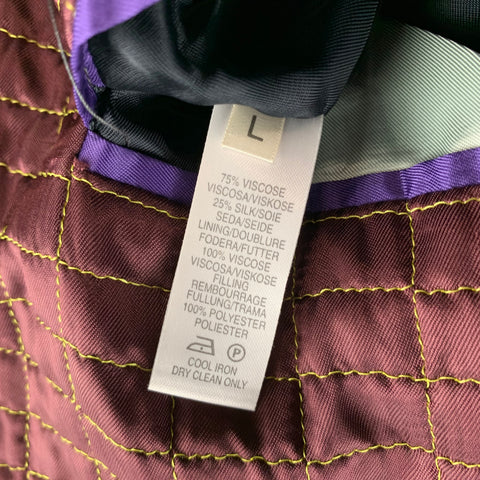 PAUL SMITH Taille L Manteau boutonné à revers cranté en velours marron