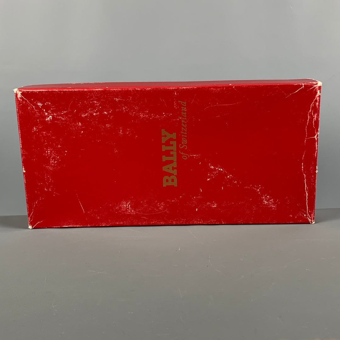 BALLY Aston Size 8.5 Burgundy Leather Round Toe Loafers