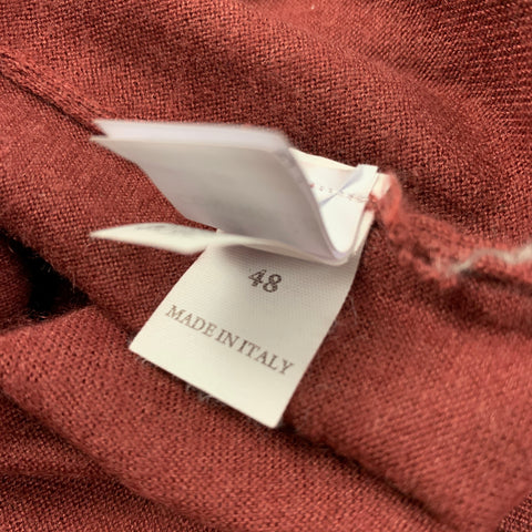 BRUNELLO CUCINELLI Size S Red Cashmere Silk Bomber Jacket