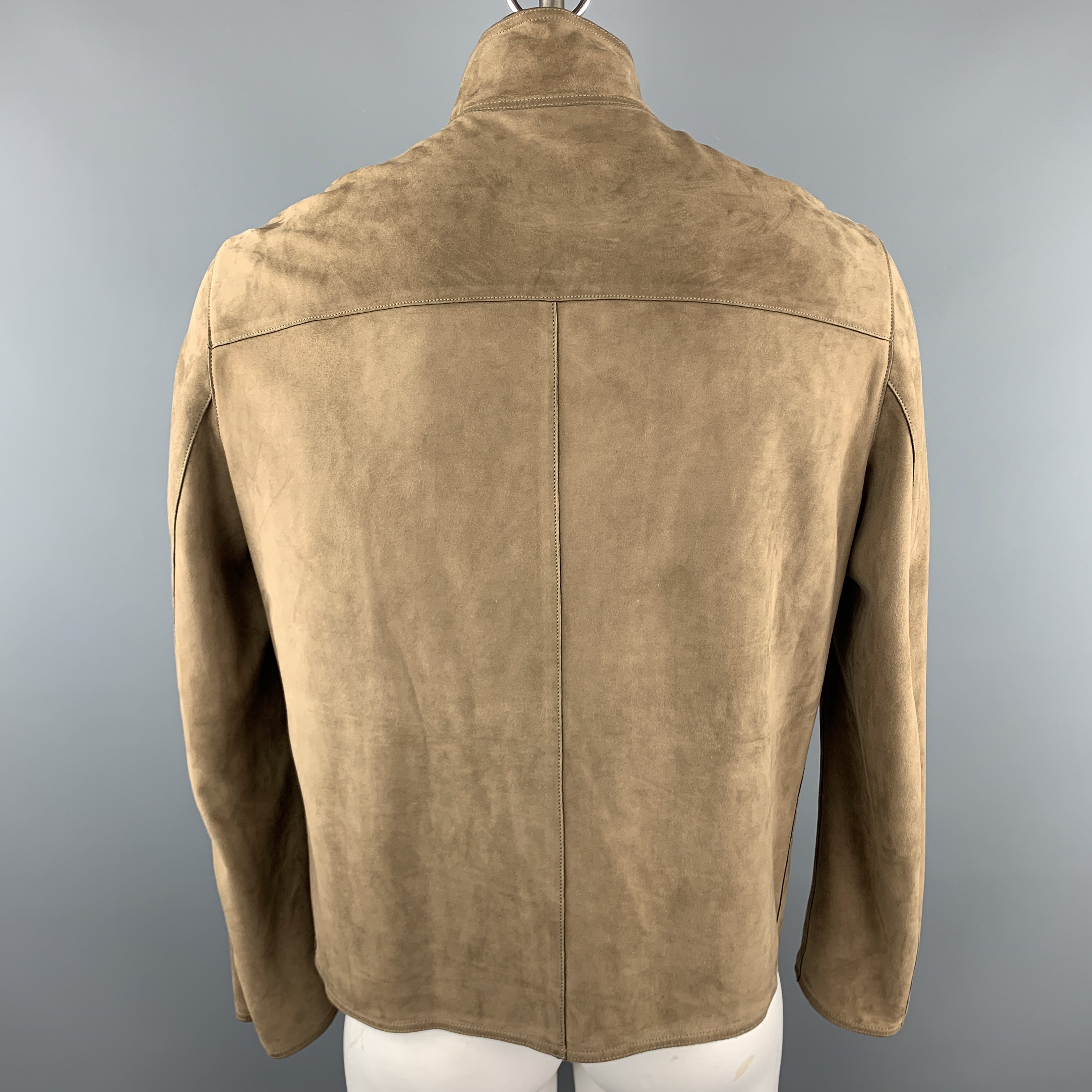 Armani Collezioni Brown Suede Leather deals Jacket