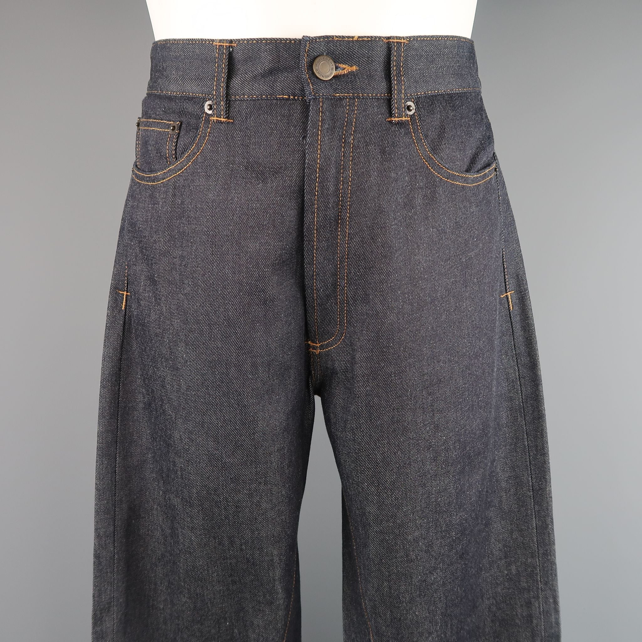 デニム・ジーパン Givenchy Dark Blue Denim Jeans Givenchy - Slim-Fit Panelled Distressed Jeans - Blue Givenchy