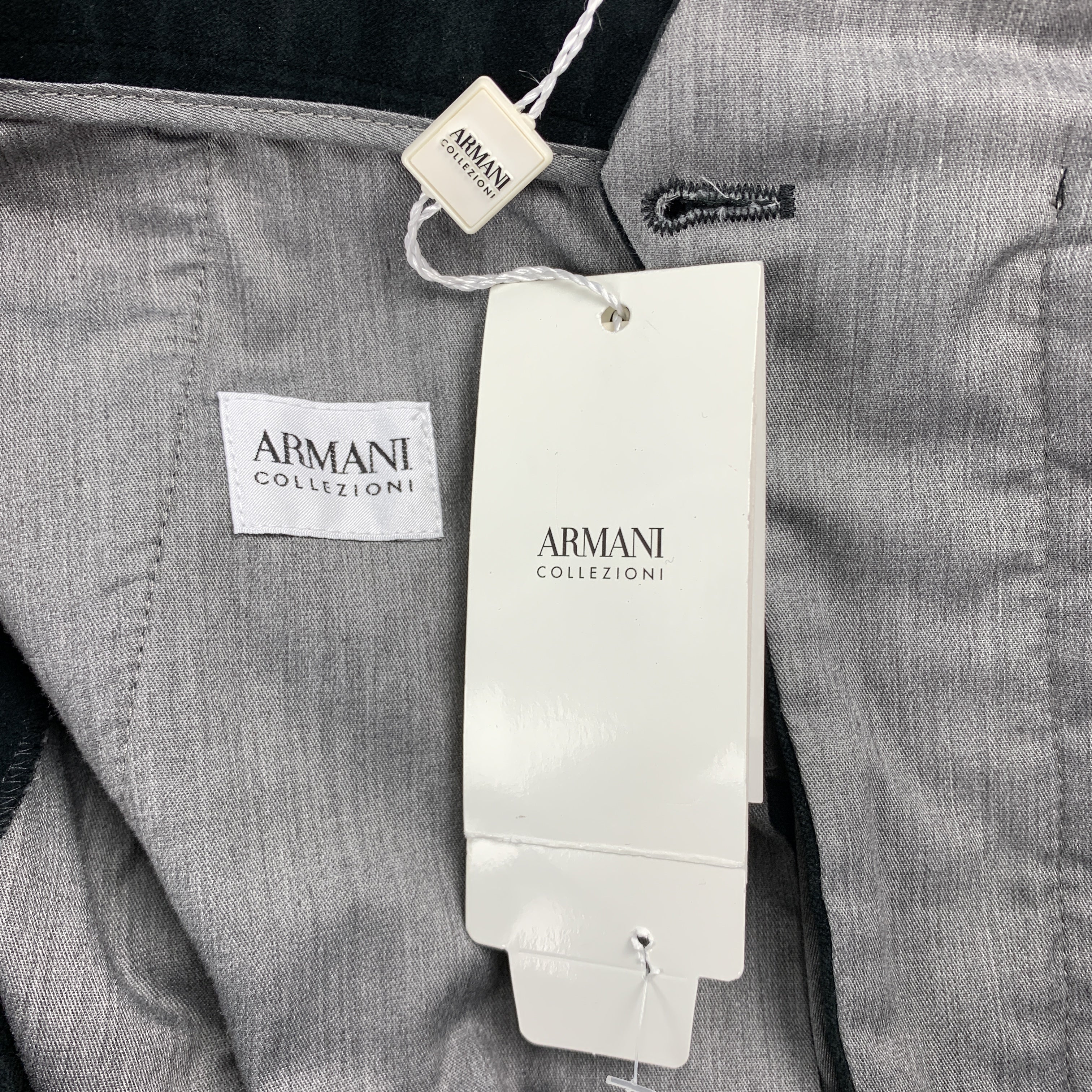 ARMANI COLLEZIONI Size 32 Black Cotton Zip Fly Dress Pants – Sui
