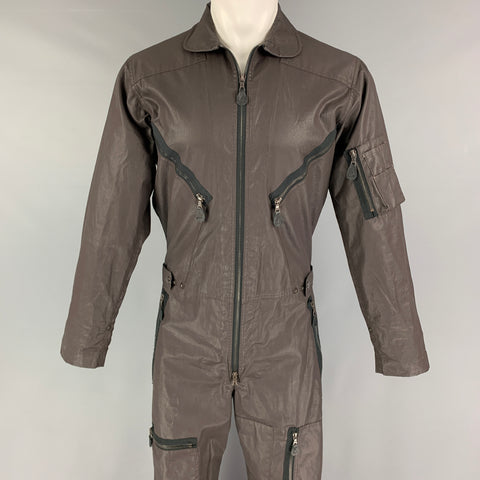 PATRIK ERVELL FW11 Size S Brown Coated Canvas Jumpsuit