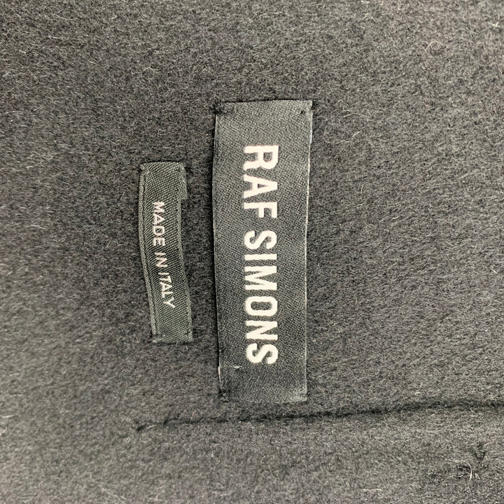 RAF SIMONS Size 40 Black Virgin Wool Notch Lapel Vest