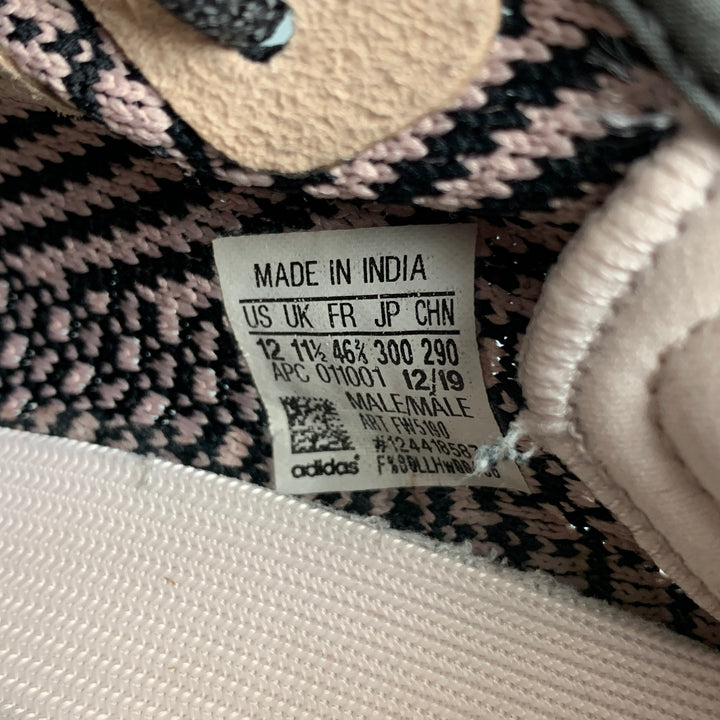ADIDAS x YEEZY BOOST 350 V2 Taille 12 Baskets à lacets en tissus mélangés multicolores noirs