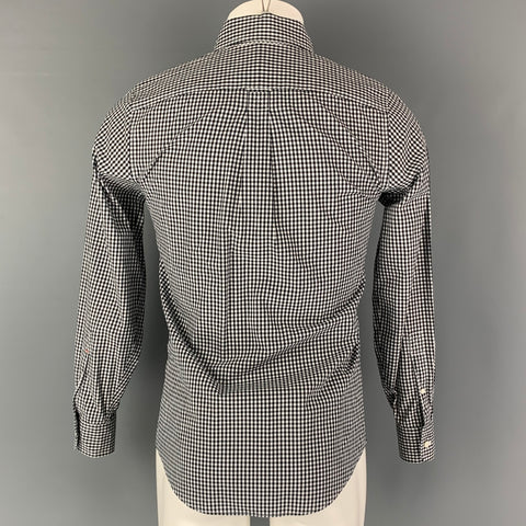 JACK SPADE Size XS Black White Gingham Cotton One pocket Long Sleeve Shirt