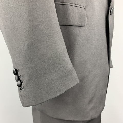PRADA Size 46 Virgin Wool Mohair Blend Satin Peak Lapel Tuxedo