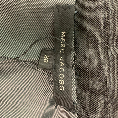 MARC JACOBS Chest Size 38 Black Solid Mohair &  Wool Peak Lapel Sport Coat