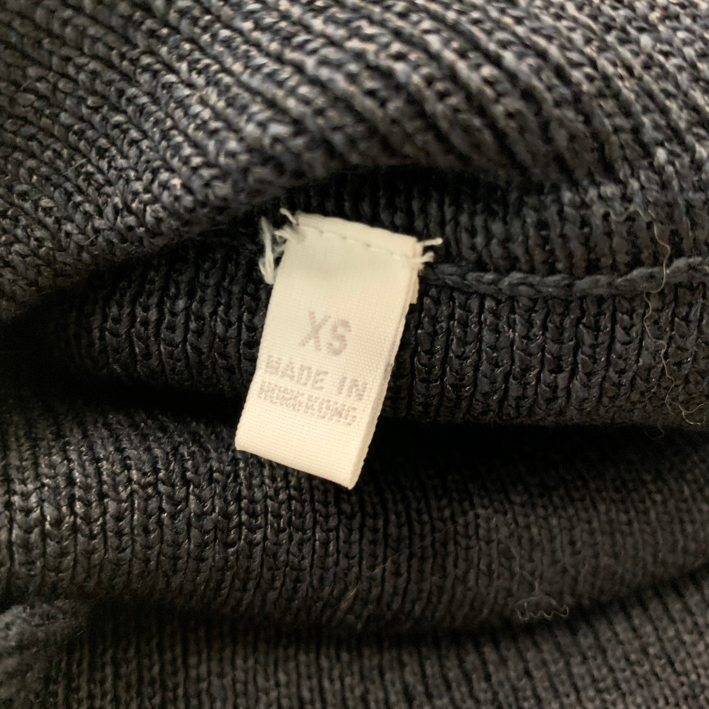 VINTAGE Size XS Navy Cotton Blend Turtleneck Pullover