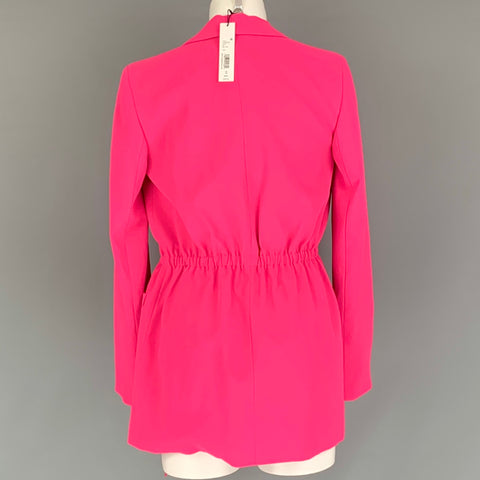 ALICE + OLIVIA Size XS Pink Polyester Solid Shawl Collar Jacket