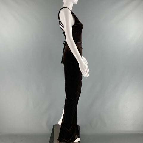 MONSE Taille 2 Robe en mélange de polyester marron