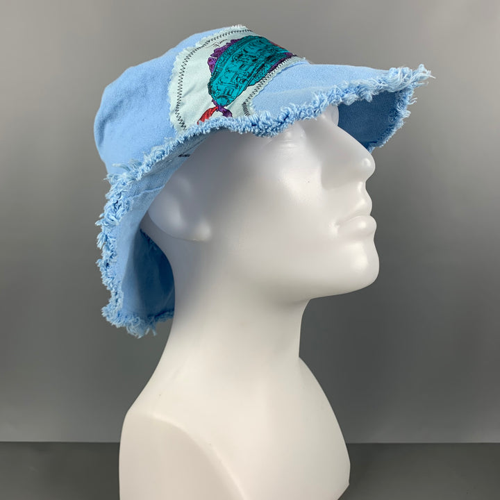 RESPOKE Size One Size Blue Aplique Canvas Hats