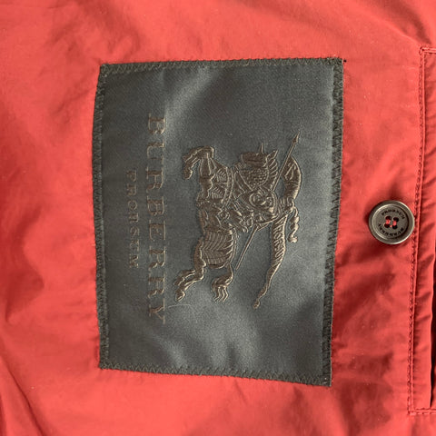 BURBERRY PRORSUM Pré-Automne 2012 Taille 34 Veste en peau de mouton rouge bordeaux