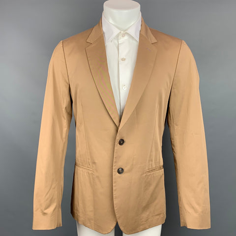 PAUL SMITH Soho Fit Size 40 Regular Tan Cotton Notch Lapel Sport Coat