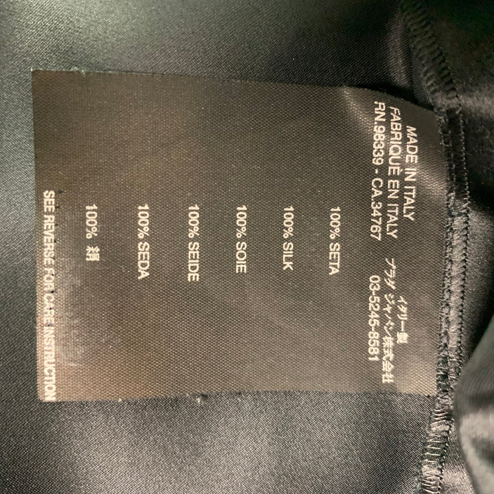 PRADA Talla 4 Falda circular plisada de seda negra