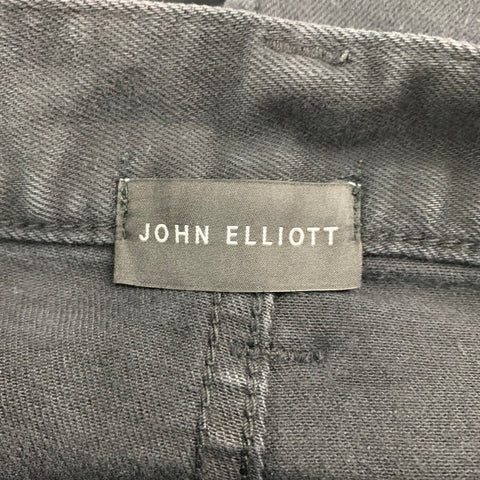 JOHN ELLIOTT Size 32 Black Dark Wash Cotton Straight Jeans