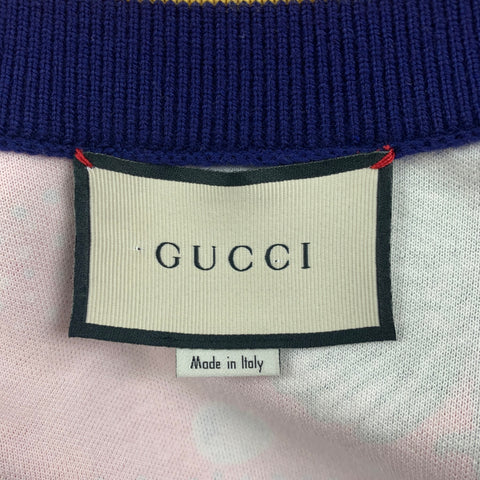 GUCCI by Alessandro Michele FW 17 Size M Red Graphic Polyester Cotton Space Animal Jacket