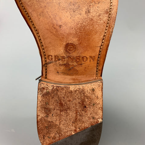 GRENSON Size 9 Tan Suede Lace Up Dress Shoes