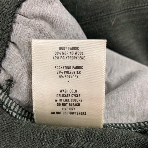 TRACKSMITH Size L Olive Wool Blend Elastic Waistband Casual Pants