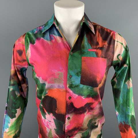 OPENING CEREMONY Size XS Multi-Color Print Cotton Button Up Long Sleeve Shirt