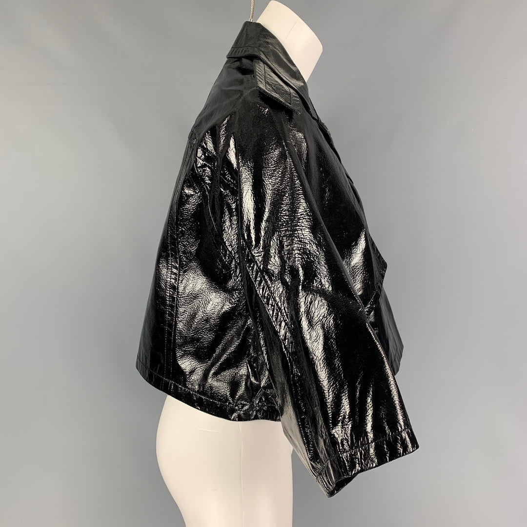 ALEXANDER WANG Size S Black Patent Leather Jacket