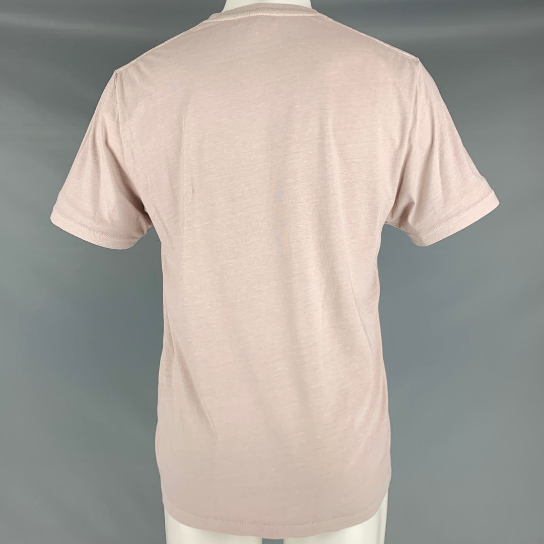 FRAME Size M Heather Purple Cotton Short Sleeve T-shirt