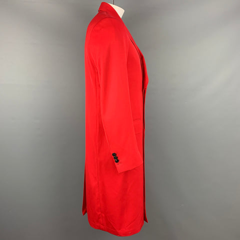 PAUL SMITH Abrigo rojo con solapa de muesca en mezcla de lana talla M