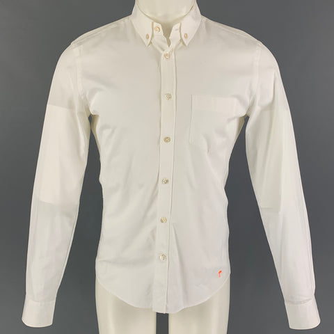 TOMAS MAIER Size S White Cotton Button Down Long Sleeve Shirt