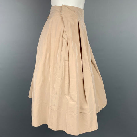 ERICA TANOV Taille M Jupe à bulles en mélange de coton taupe