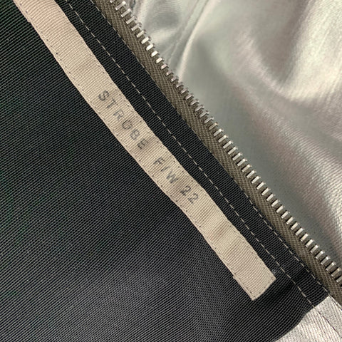 RICK OWENS Size 4 Silver Cotton Blend Strapless Cocktail Dress