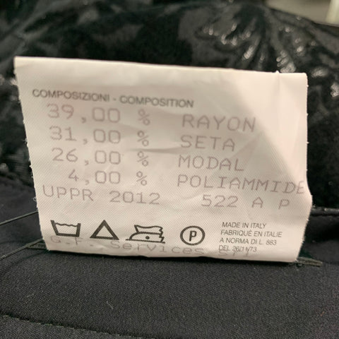 GUCCI Taille 4 Pantalon habillé taille basse en jacquard mélangé de rayonne noire
