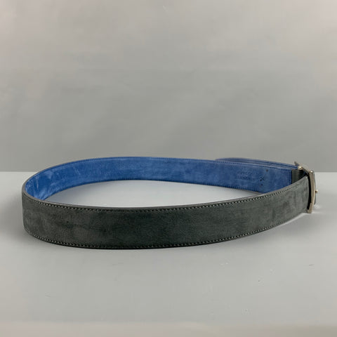 SIMONNOT GODARD Size 37 Grey Blue Suede Belt