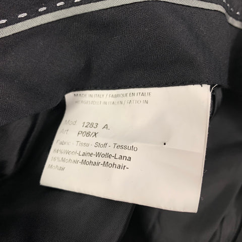 PAUL SMITH Size 38 Regular Blue Black Wool Mohair Tuxedo Suit