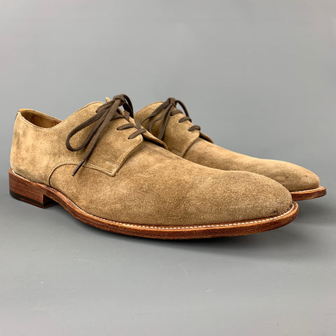 GRENSON Size 9 Tan Suede Lace Up Dress Shoes