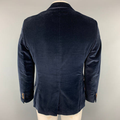 PAUL SMITH The Westbourne Size 42 Navy Velvet Notch Lapel Sport Coat