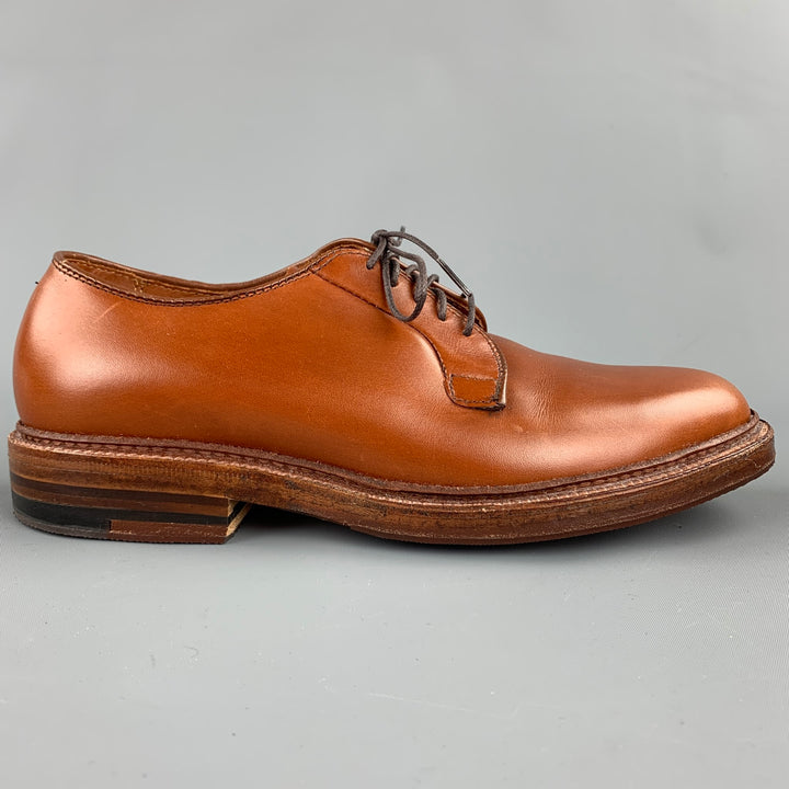 ALDEN Bootmaker Edition Size 6.5 Tan Leather 9528 Lace Up Shoes