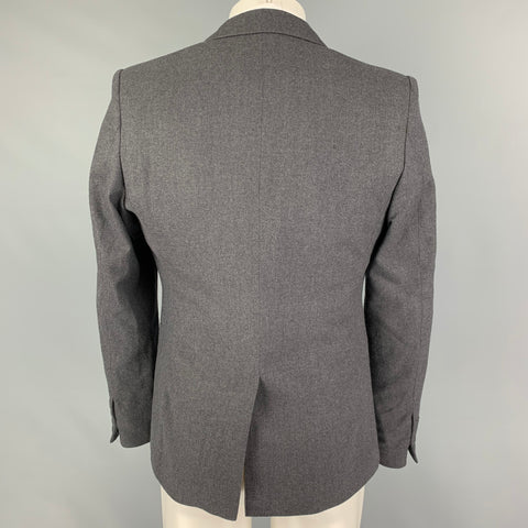 MAISON MARGIELA x H&M Size 38 Gray Wool Hook & Eye Closure Sport Coat