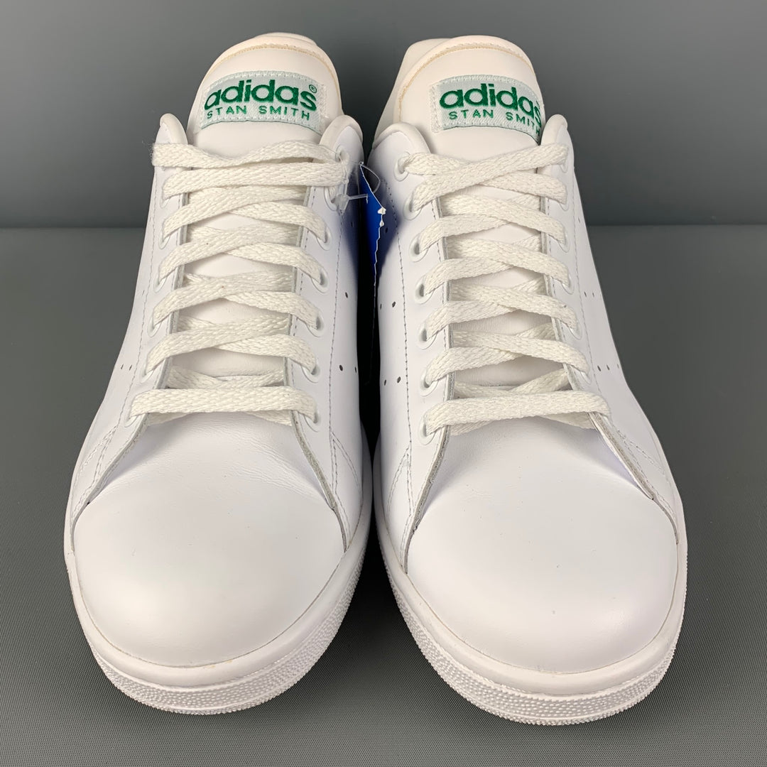 ADIDAS x STAN SMITH Size 10.5 White Leather Lace Up Sneakers
