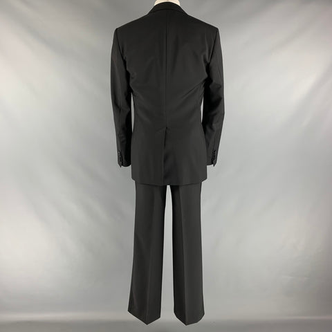 PAUL SMITH Chest Size 40 Black Wool Mohair Notch Lapel 34 33 Tuxedo