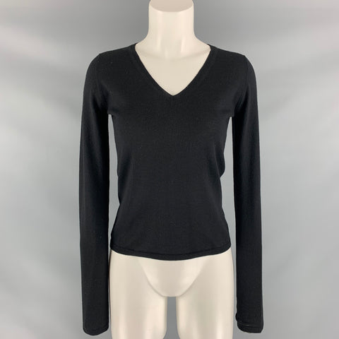 MIU MIU Size M Black  Solid Casual Top