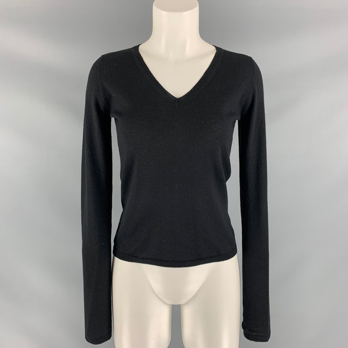 MIU MIU Size M Black  Solid Casual Top
