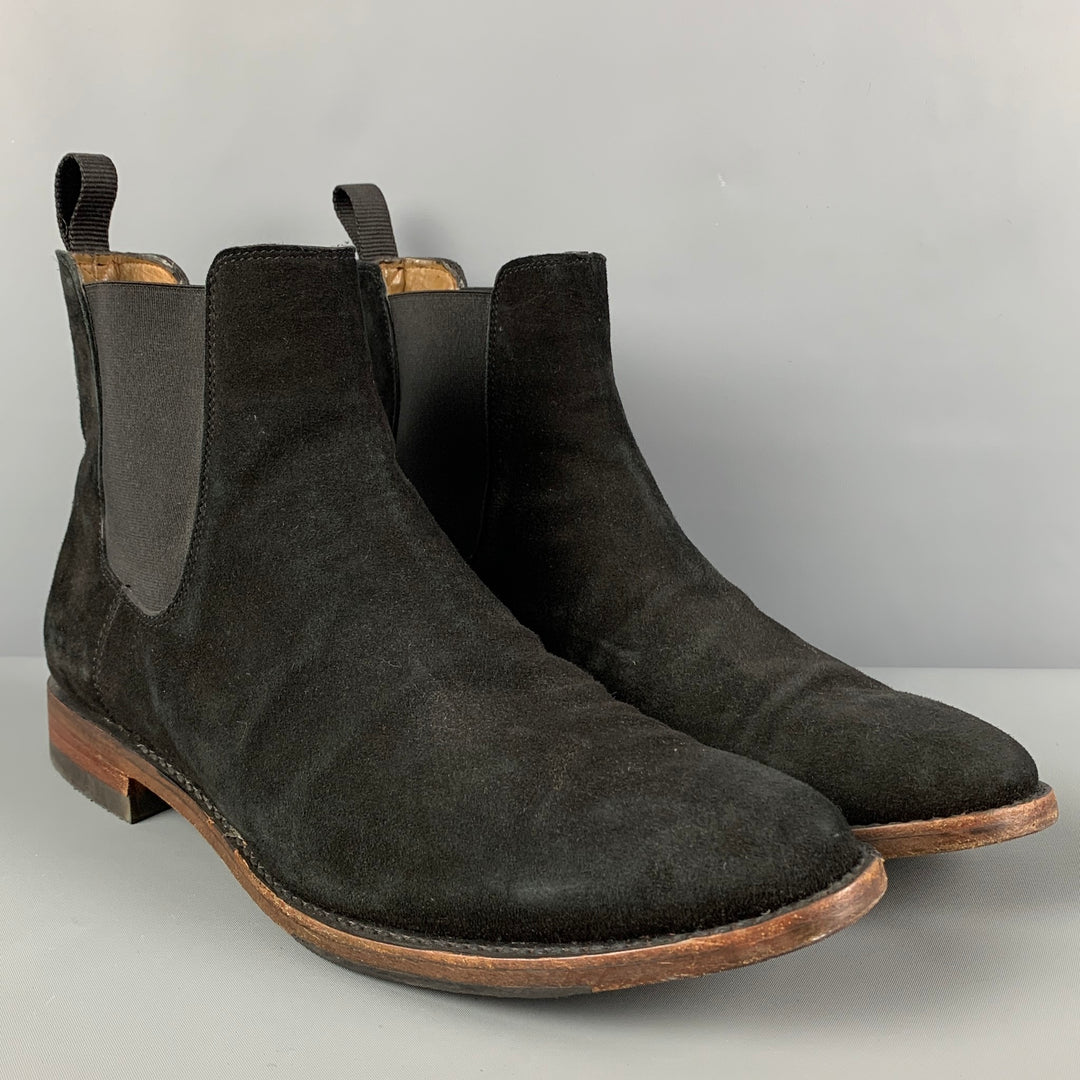 SUTRO Size 12 Black Suede Chelsea Boots