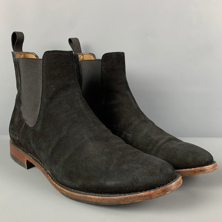 SUTRO Size 12 Black Suede Chelsea Boots