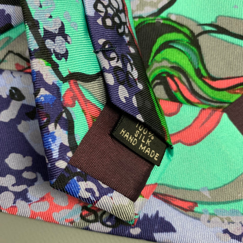 NADIA RODEN Purple Print Silk Tie
