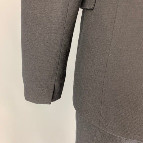 TIM COPPENS Size 36 Black Cotton Blend Hidden Buttons Suit